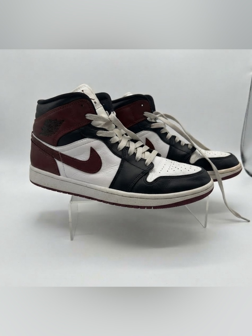 Jordan Men's High-Top Sneakers in White Black Maroon HF3216-102